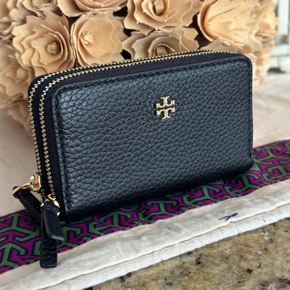 New Tory burch Blake double zip cardholders black - Picture 5 of 6